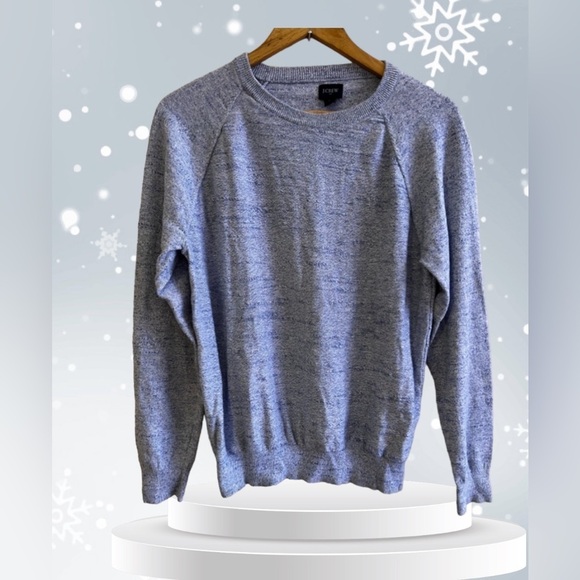 J. Crew Other - J. Crew Beige Lightweight Crewneck Cotton Sweater in Garter Stitch S Round neck